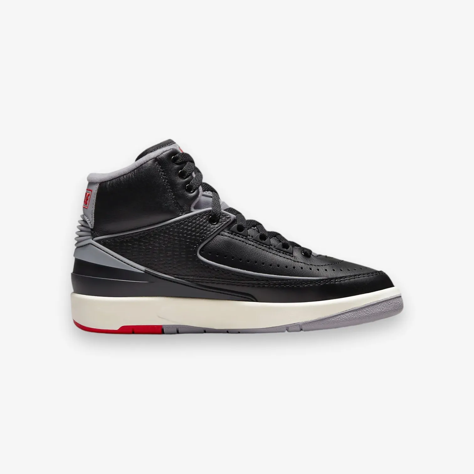 Air Jordan 2 Retro (GS) Black Cement Grey Fire Red DQ8562-001