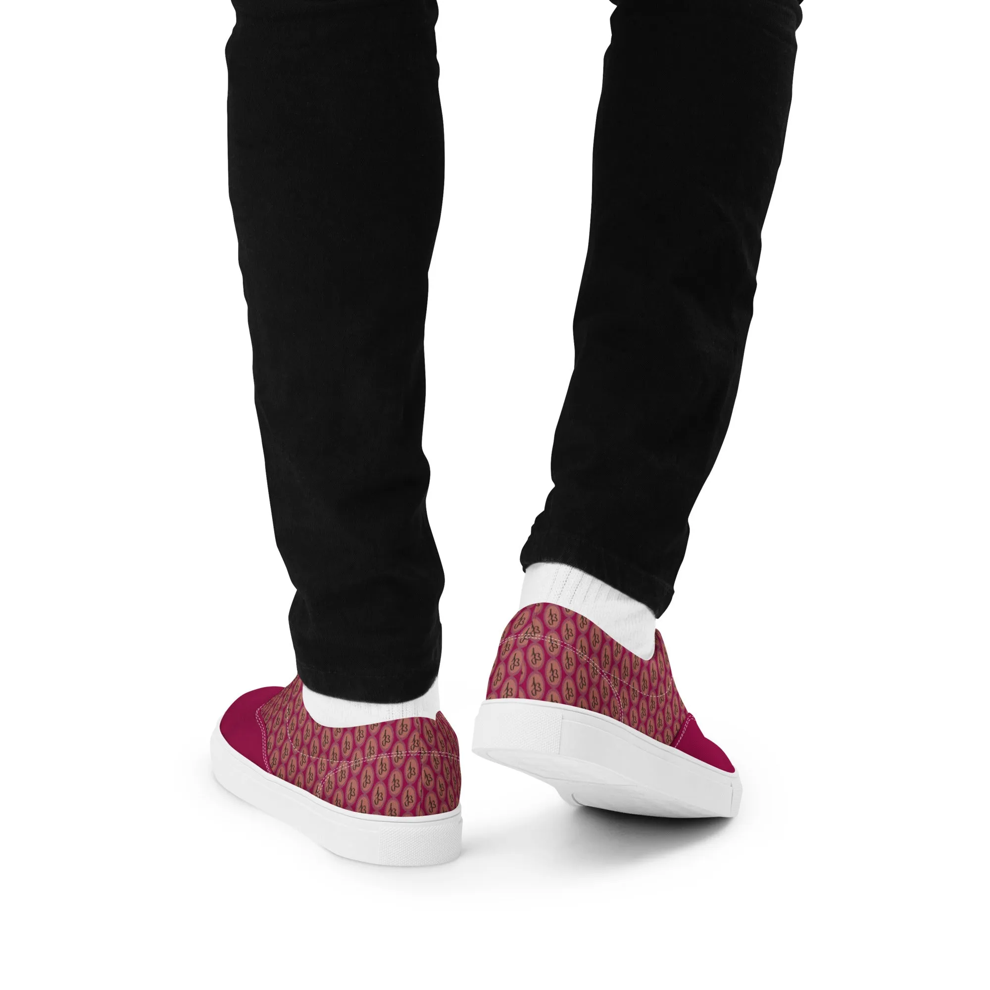 AJBeneficial Magenta Men’s lace-up canvas shoes