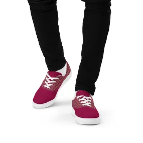 AJBeneficial Magenta Men’s lace-up canvas shoes