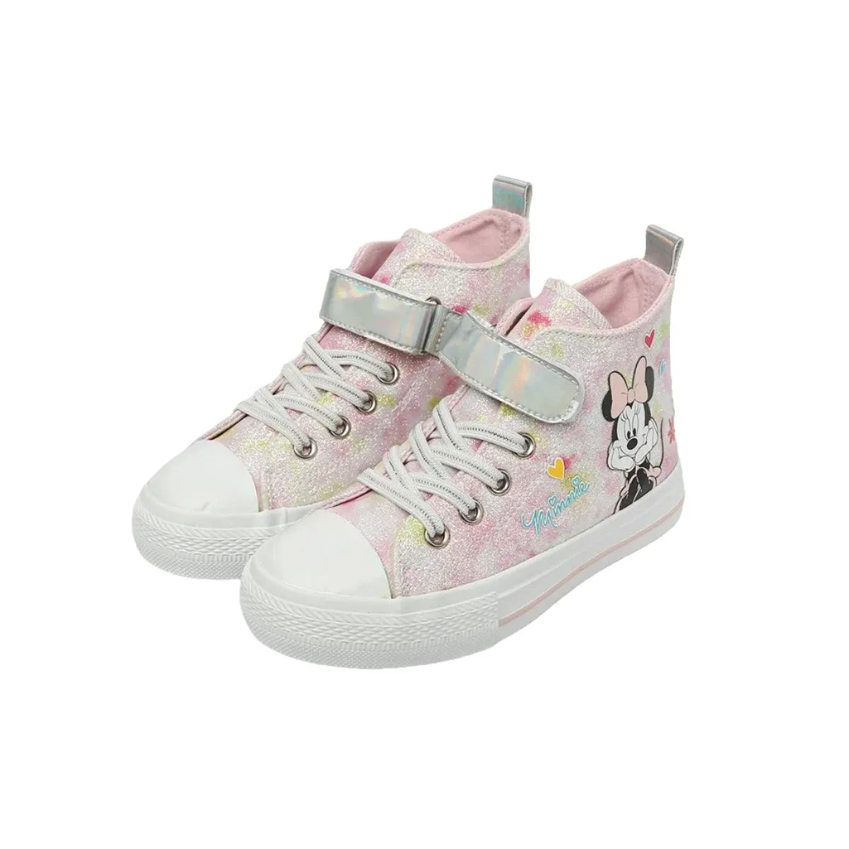 Anime Minnie Mouse Canvas Shoes - Cute Cartoon High-Top Sneakers for Girls and Students