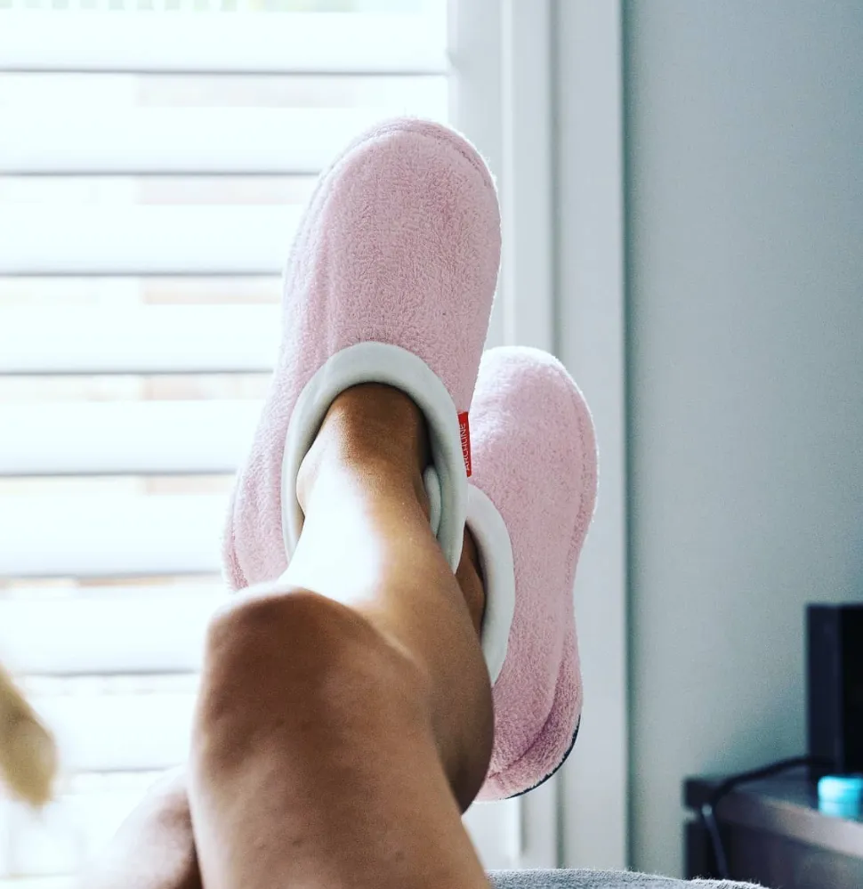 ARCHLINE Orthotic Slippers Closed Scuffs Pain Relief Moccasins - Pink