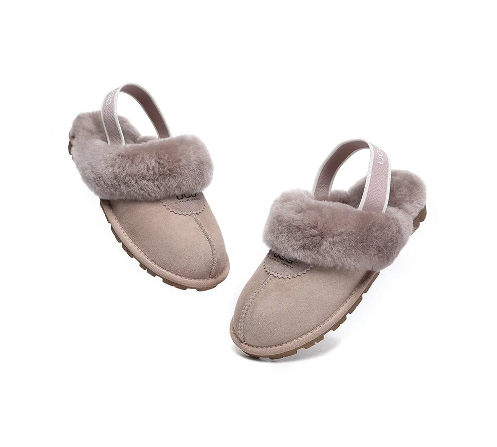 AUSTRALIAN SHEPHERD® UGG Slippers Sheepskin Wool Slingback Waffle Plus