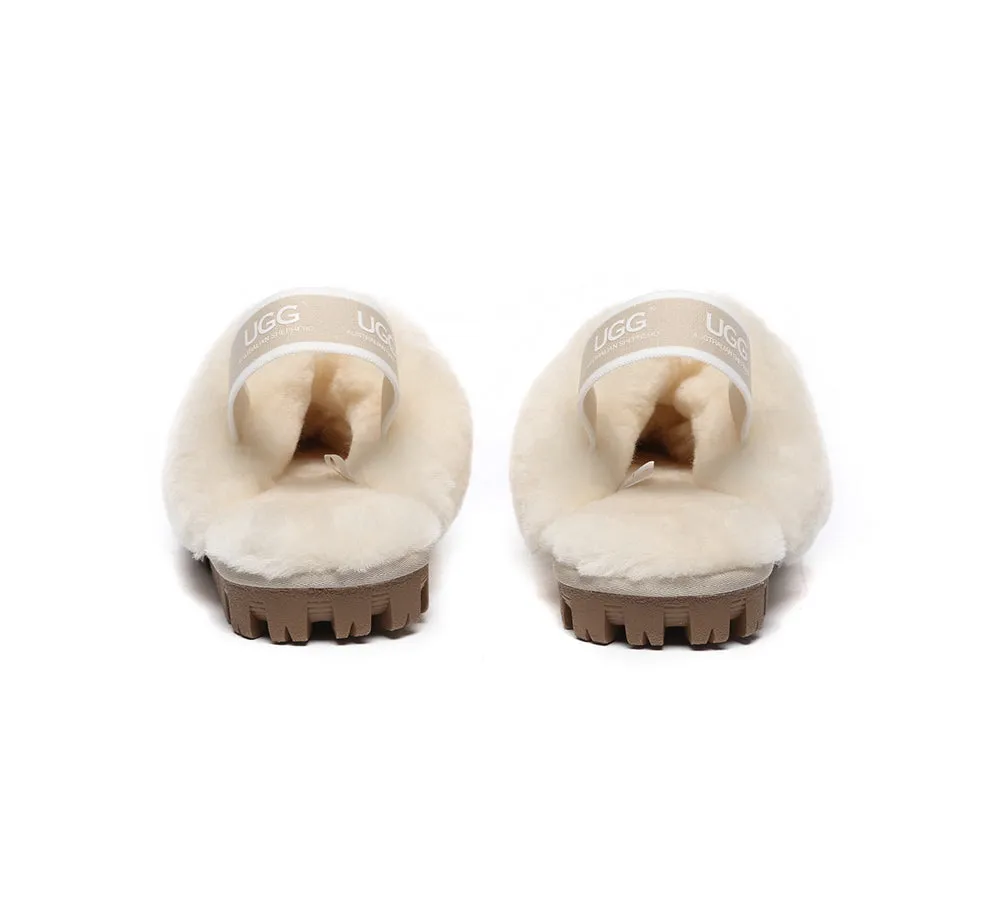 AUSTRALIAN SHEPHERD® UGG Slippers Sheepskin Wool Slingback Waffle Plus