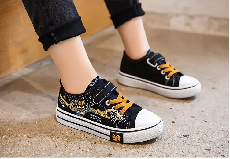 Boys Canvas Shoes - Boys Spiderman Anti-slip Soft Bottom Canvas Shoes