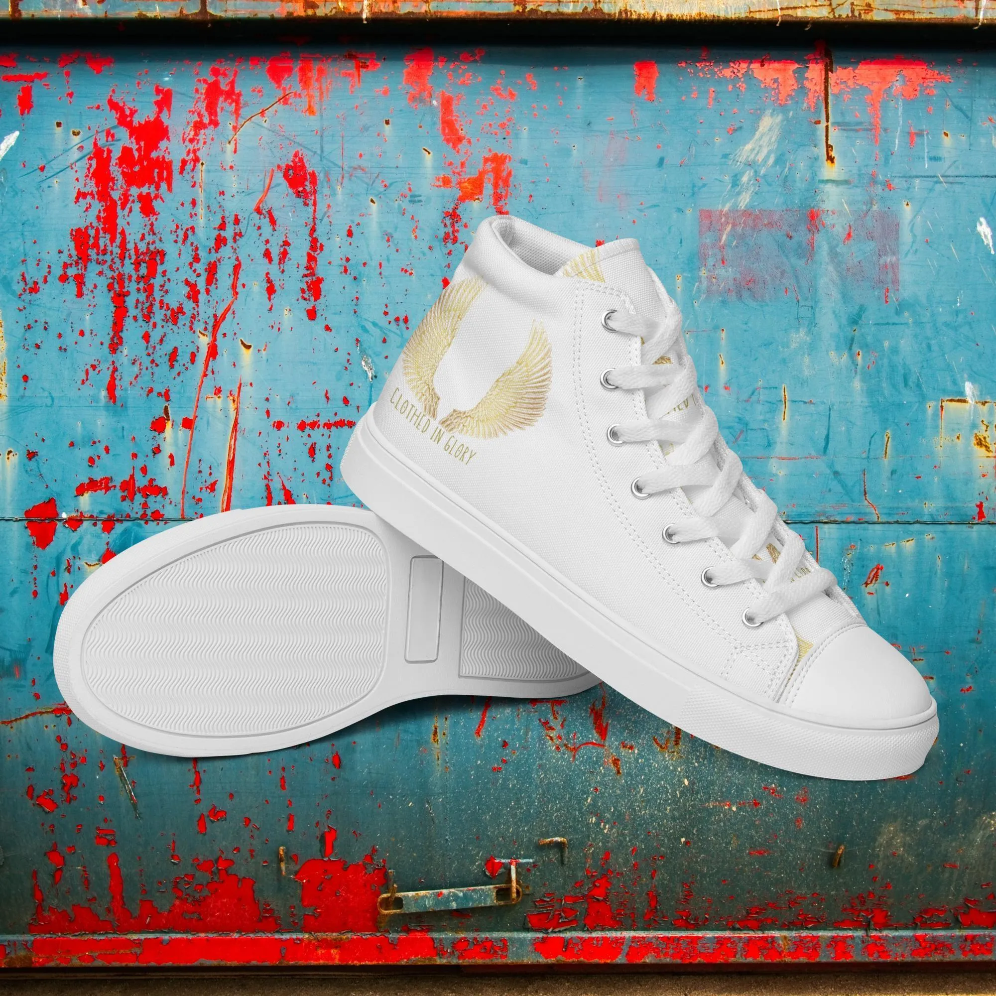 Clothed In Glory Man High Top Canvas Shoes