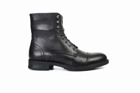 FOOT FEDERATION CAULK DERBY CAP-TOE MENS BOOT BLACK
