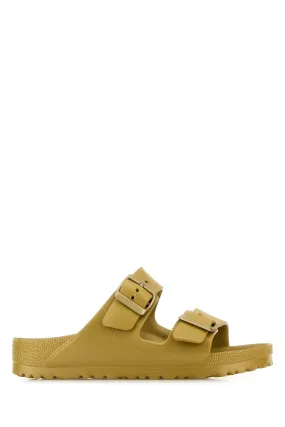 Gold rubber Arizona slippers