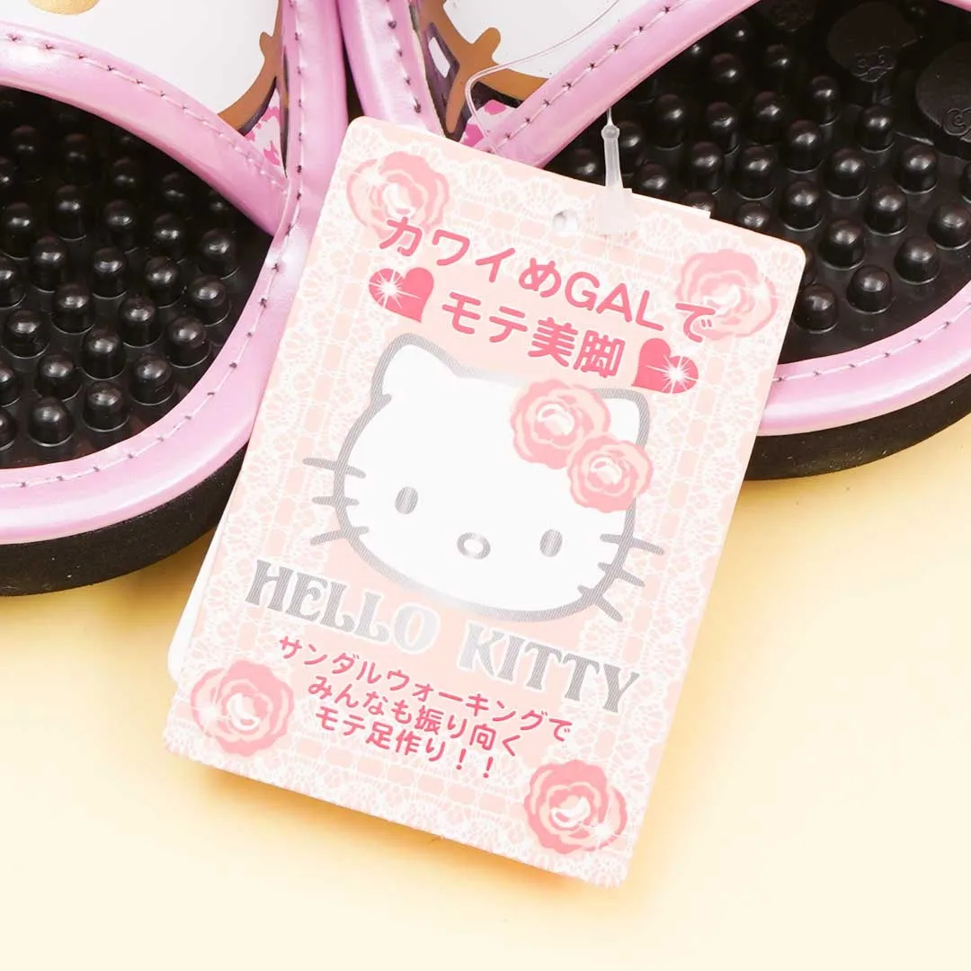 Hello Kitty Velcro Massage Sandals - Pink / Large