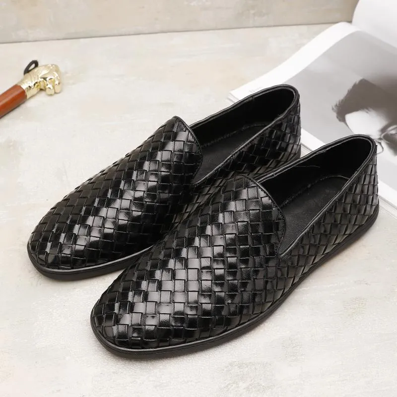 Italian Handwoven Breathable Leather Shoes