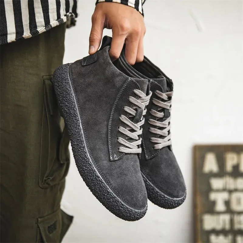 IVAN | High Top Nubuck Leather Shoes