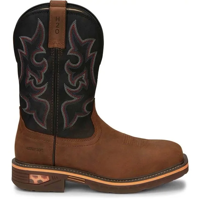Justin Mens Resistor Nano Composite Toe Work Boots Style CR4012