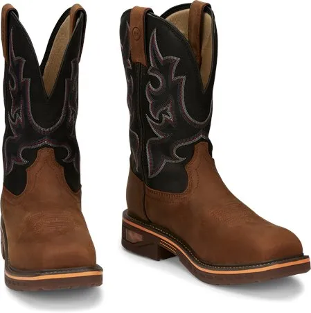 Justin Mens Resistor Nano Composite Toe Work Boots Style CR4012