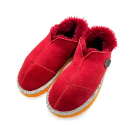 MERDANA CRIMSON SUEDE WITH ORANGE SOLES / Limited edition slippers