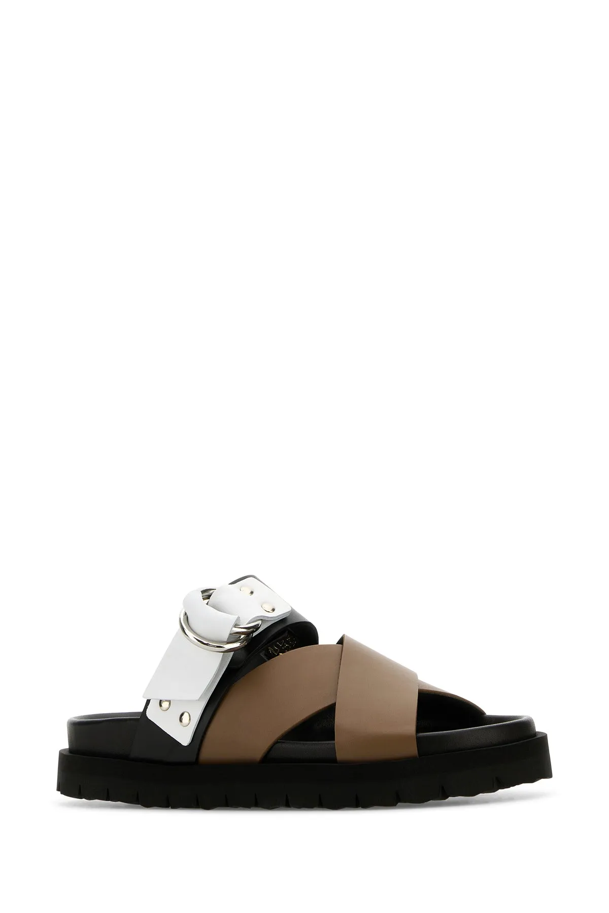 Multicolor leather Cross Rider slippers
