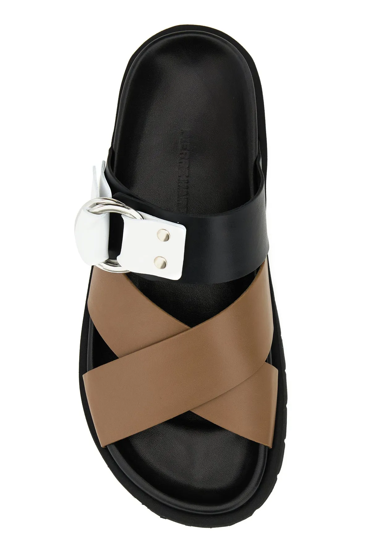 Multicolor leather Cross Rider slippers