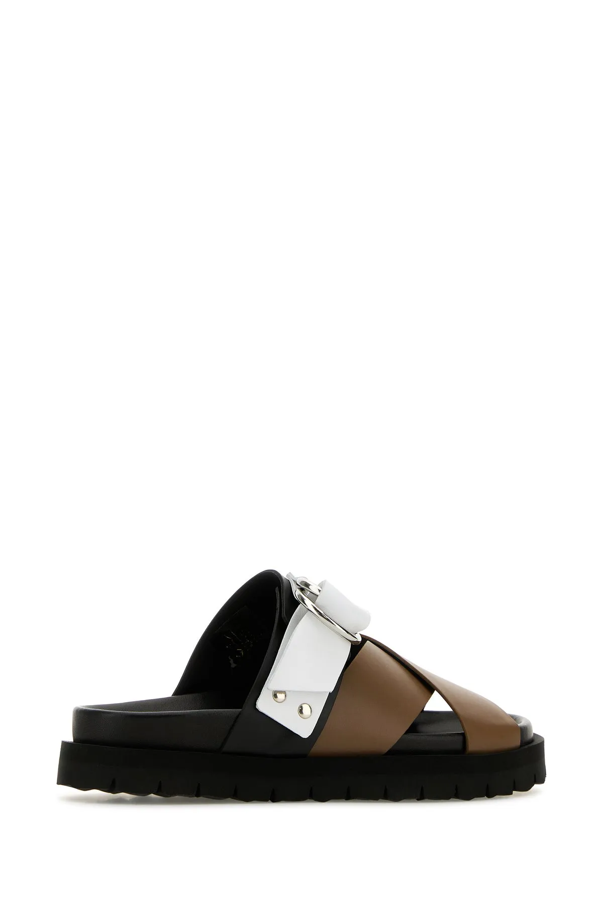 Multicolor leather Cross Rider slippers