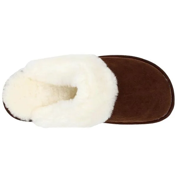 Old Friend Scuff Slipper Dark Brown Sheepskin (Women's)
