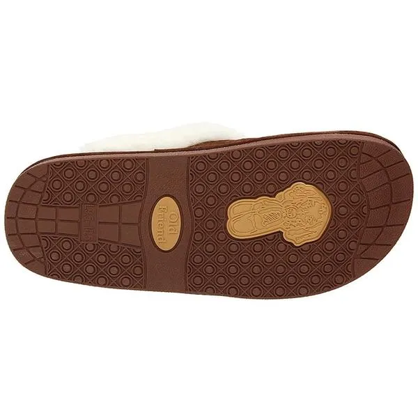 Old Friend Scuff Slipper Dark Brown Sheepskin (Women's)