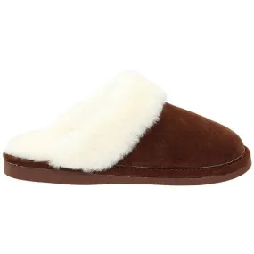 Old Friend Scuff Slipper Dark Brown Sheepskin (Women's)