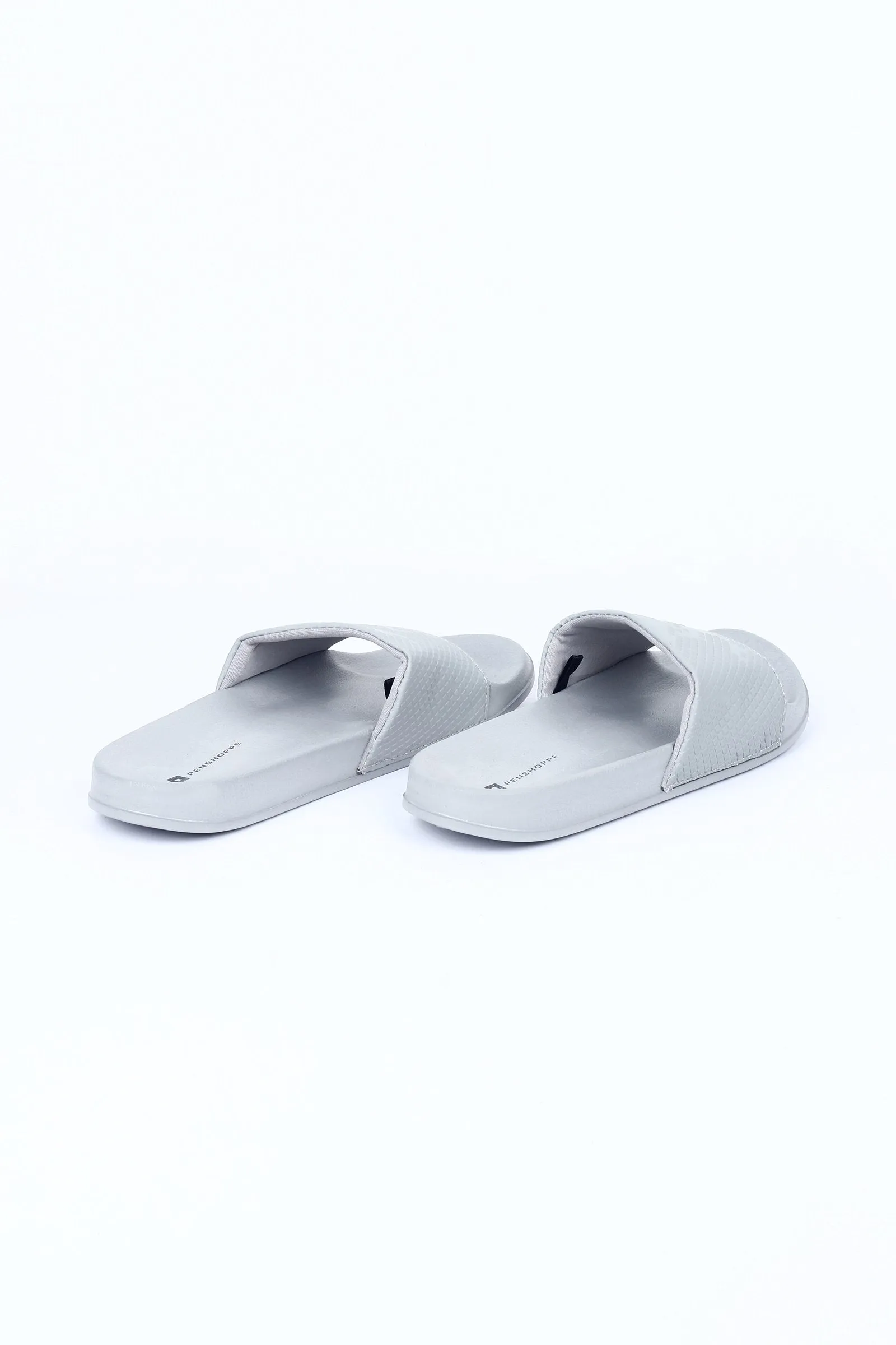 Rubber Sliders With Textured Strap Detail