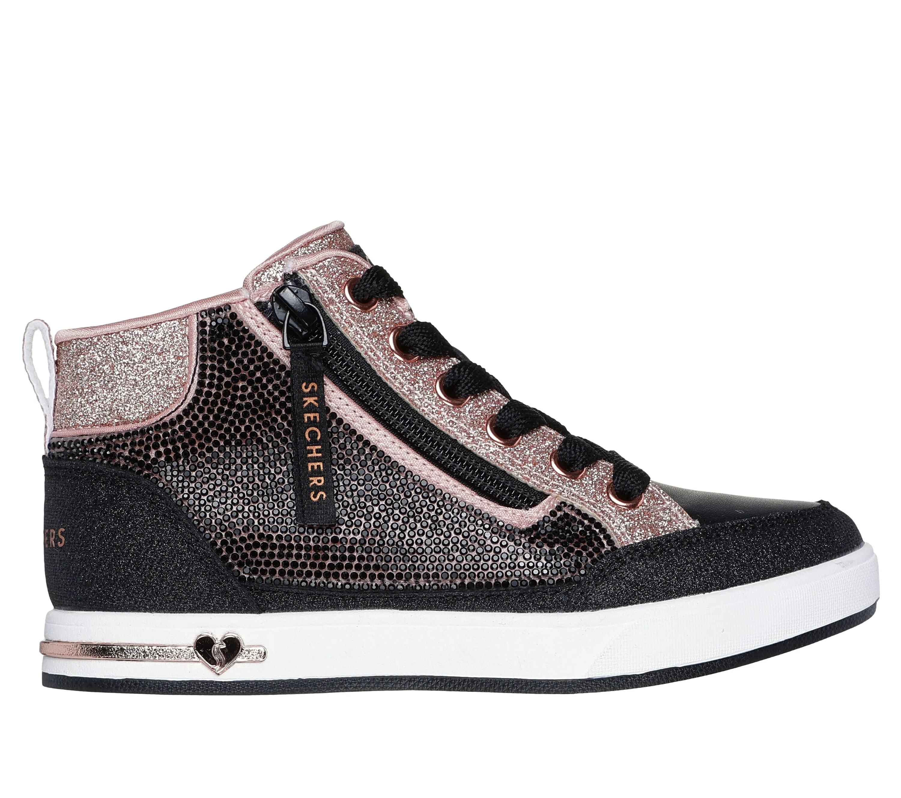 Skechers “Style Strut” High Top Sparkle Sneakers : Size 11 to 4