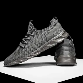 White Outdoor Breathable Mesh Black Running Shoes