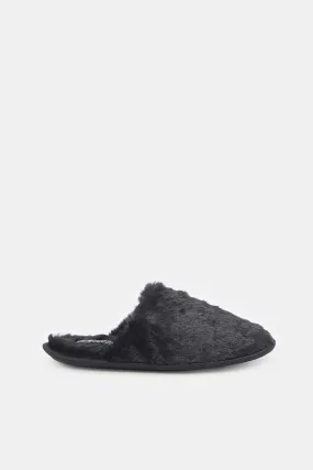 Women Black Closed Toe Slippers