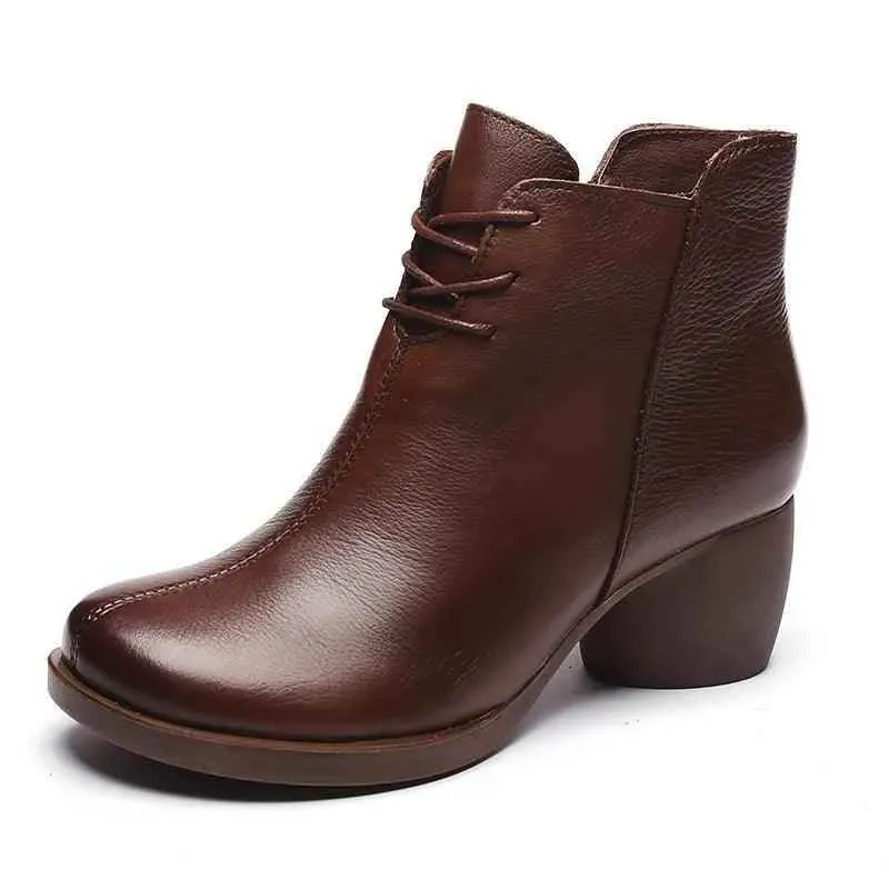 Women's Casual Shoes Handmade Black Ankle Boots #88610